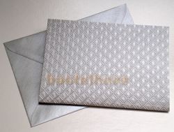 Satin-Karten + Umschlag C6 Waffelmuster platinum, 2er REDDY